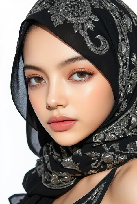 cum on face, Haute couture fashion illustration, sex dolls wearing hijab, front-facing photo shoot of high fashion intricated embroidery sari, dinamic pose || in the style of Jason Brooks, ||, tonal transitions, high-energy, detailed, iconic, minimalistic,...