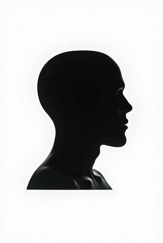 skull silhouette with white background