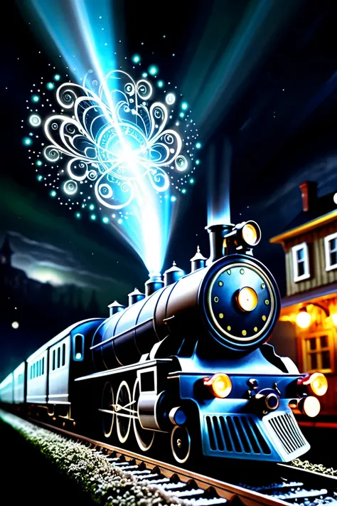 Time-Traveling Train, speed light, Clock, by Alexander Jansson.
best quality, masterpiece, intricate details, ultra-detailed