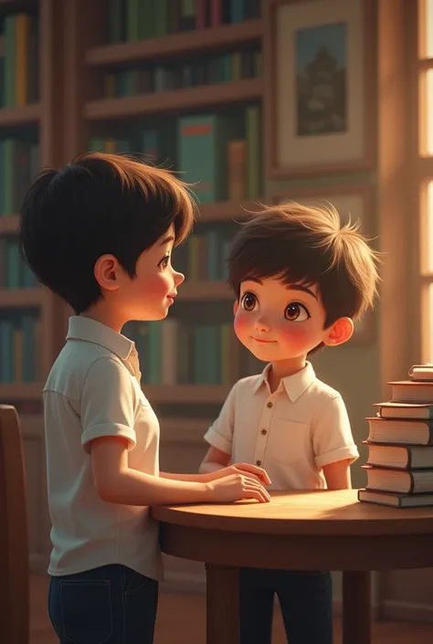 The boy in his white shirt said goodbye to his new friend Ivonne, the librarian, and in a soft voice I hope to return tomorrow and continue discovering new things to discover in the library.. 