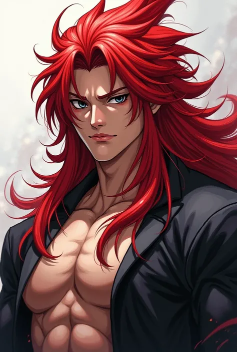 Ooc Naruto
Create Red Hair Male Anime Character Image ,  black eyes  ,  long red hair  , height 1m 75 , muscle catches up 