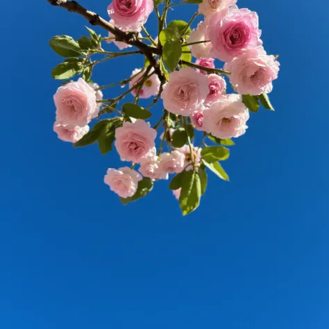 red Rose flower Boquete background is blue sky