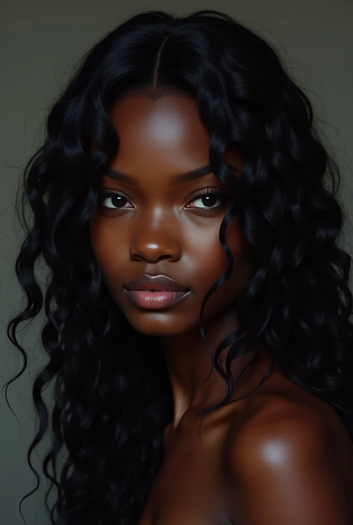 Esta imagen es toda de One_negro , EXCEPT for form  (long, wavy)  of reference hair . One_ black has brown skin . One negro NO TIENE PIEL BLANCA