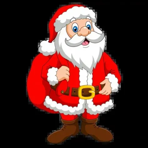 Create an illustration of a Santa Claus figure, but without the face and the hat. The body should remain fully detailed, including the red suit, white fur trim, and accessories like the belt and boots. Remove any facial features and headwear.facade without...