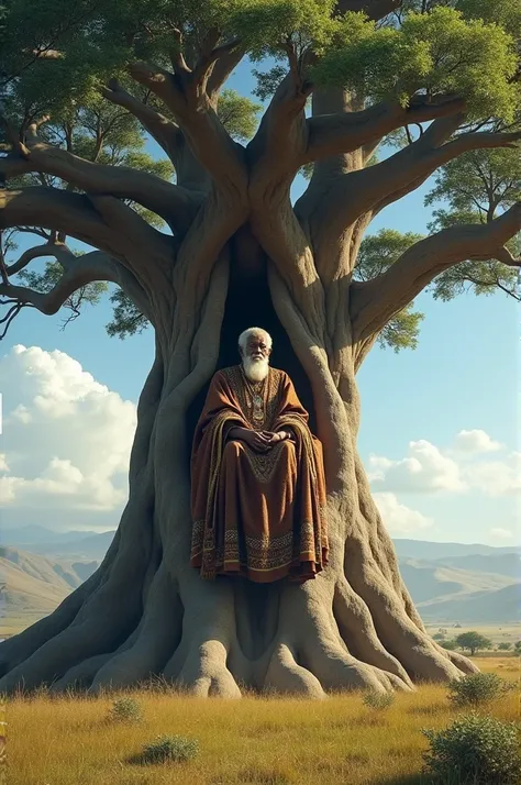 The giant Baobab was the throne of an old man and he was the king of Africa