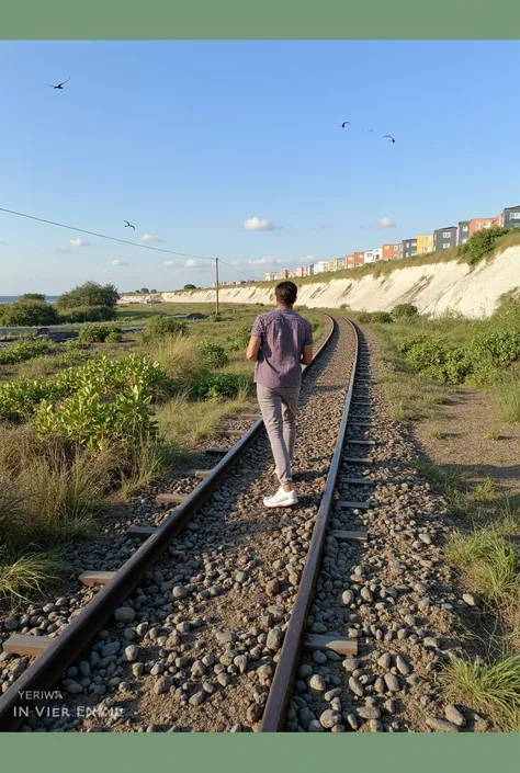 Walking in the beach