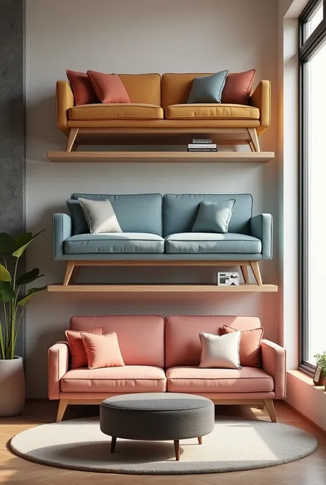 5 pictures of Different colours of cost sofa furniture 