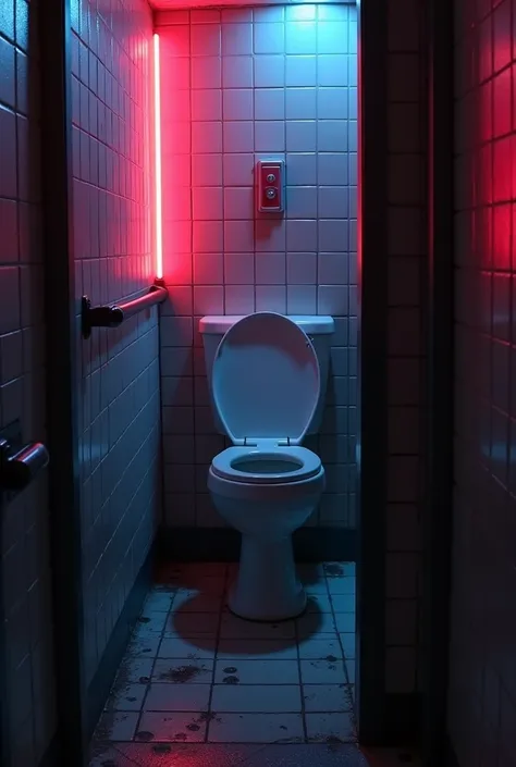 ther inside of a toilet st all in a club