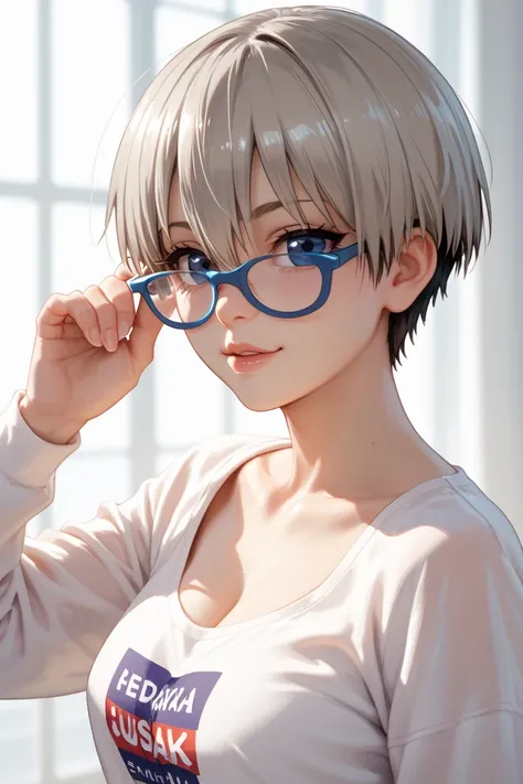 Uzaki hana in glasses