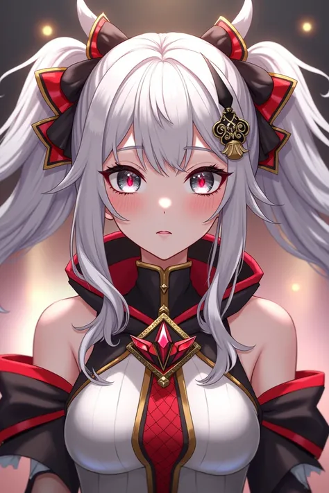 Appearance. Camellya has white hair with black streaks, worn in twintails and adorned with red ribbons and vine-like accessories of a black-red gradient. Her eyes are dark gray with red diamond-shaped pupils. Her outfit is mostly white, with red, gold, and...