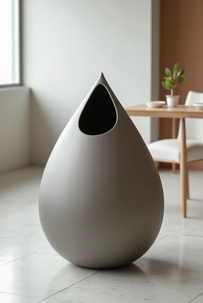 Drop-shaped garbage can