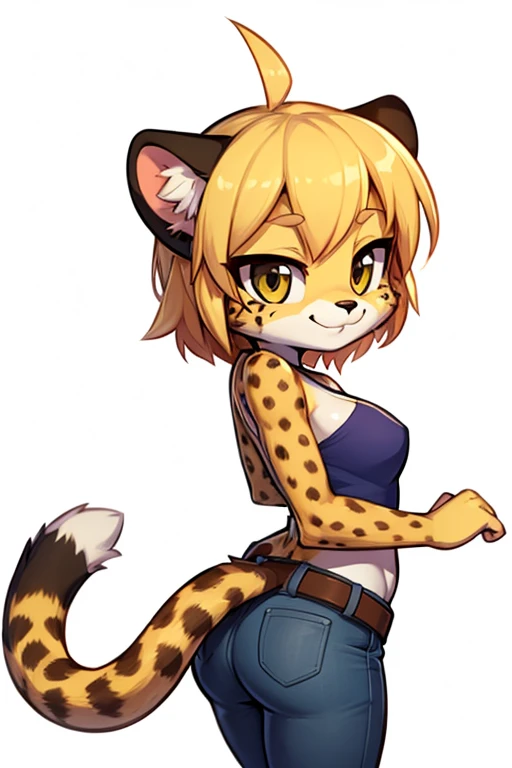 Female furry toran cheetah tiny toons adventure style 