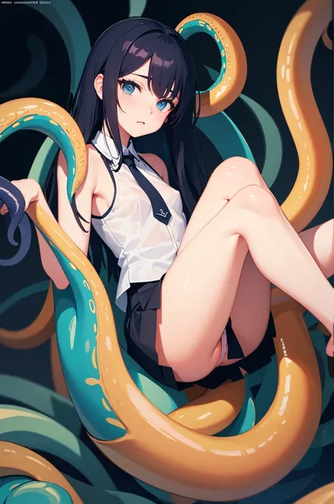 ((Beautiful woman violently and brutally raped by lustful tentacles、Works Getting Fucked 、))High image quality、 A woman with a short bob with beautiful black hair and a blue inner color applied to it appeared。She has a very slim figure and 、 Im very embarr...