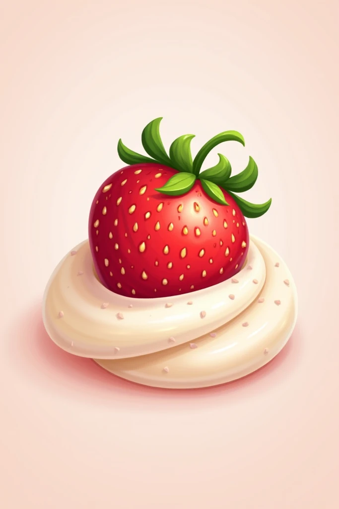 Create me a logo for a strawberry and cream business that doesnt have letters 