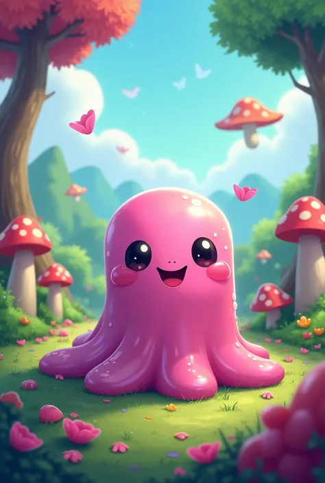 Create the image of a slime RPG 