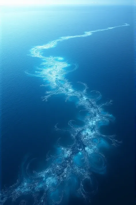 Pacific Ocean seen from the sky