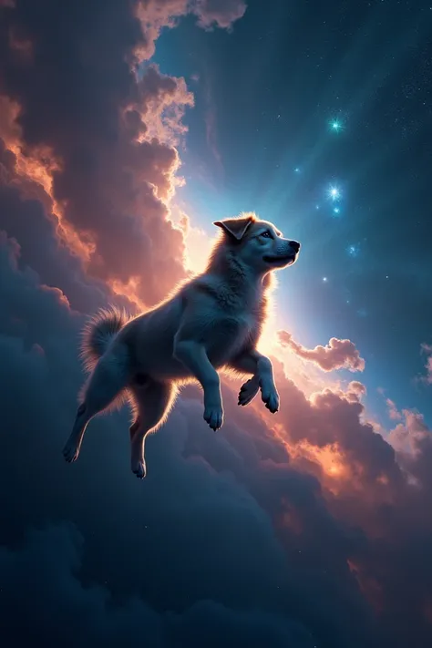 A dog in space