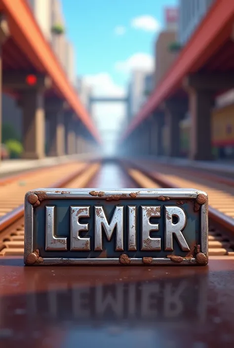 The letter plate won during the game “Subwaysurfs” with the word Lemier