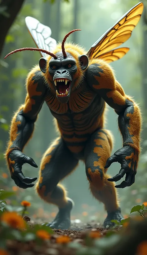 Fusion of a wasp with a wild and furious chimpanzee