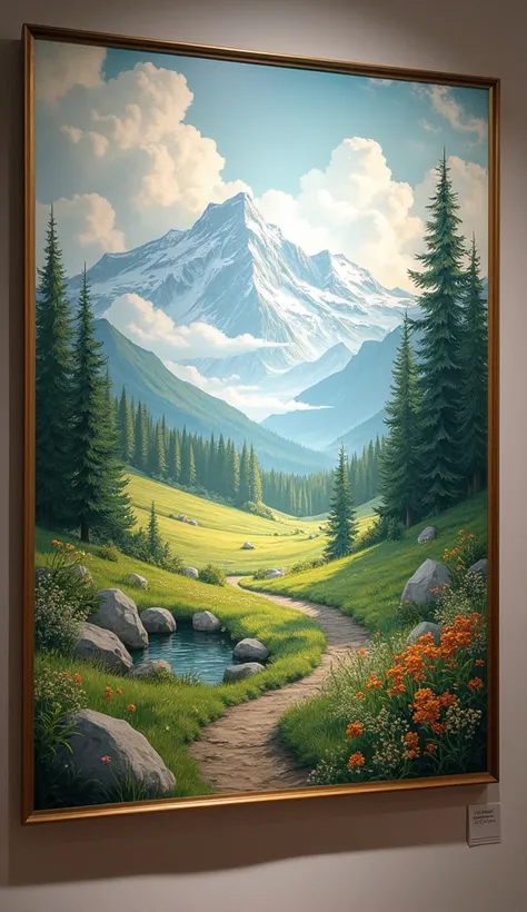 An exhibition with his beautiful landscape paintings. 