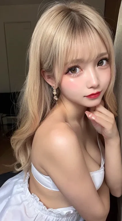  high definition 、 blonde alone、 breasts are exposed 、 girl、 miniskirt、Light Hair Color、Sunburned Hair、 sexy、 blonde alone、 cute maid clothes、Thin legs、Beautiful eyelashes、 high definition 、 Looking at the camera 、20 years old, High viewing angle 、 best qu...