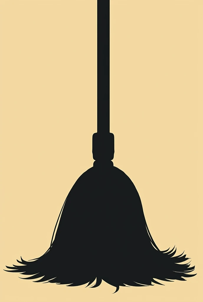 A mop in Saul bass’s movie poster style, black, graphic