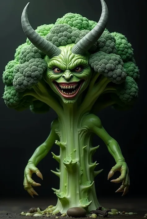 Fusion of the devil with a realistic broccoli