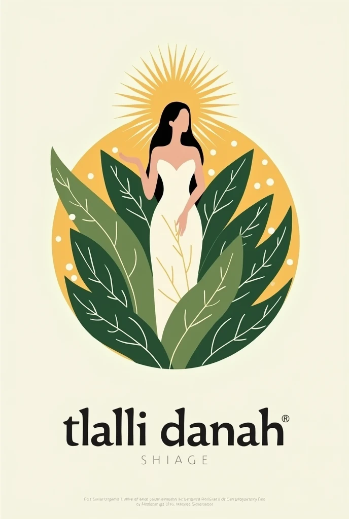  Logo for skin care brand ,  the company is called  "Tlalli Danah "  where natural products of 100% origin are used% Mexican