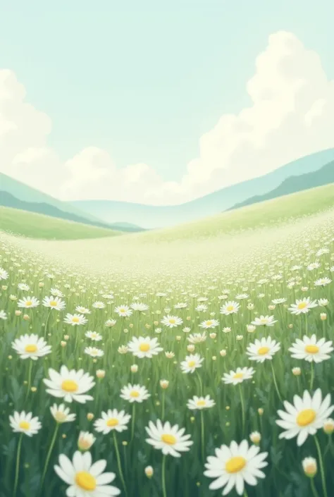 Field of white flowers