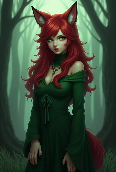 by kenket, by totesfleisch8, (by thebigslick, by silverfox5213:0.8), (by syuro:0.2),, rose-twokinds, twokinds, (best quality, masterpiece:1), solo, furry female anthro, green eyes, long hair, Red hair, portrait, finger claws, looking at viewer, wolf tail, ...