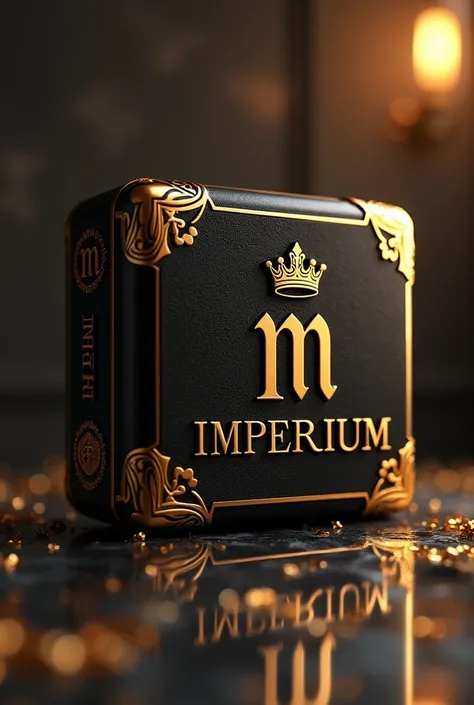 Make me SOAP with name IMPERIUM in gold and black color, but in name IMPERIUM put on the end letter M at the end word IMPERIUM put crown thanks