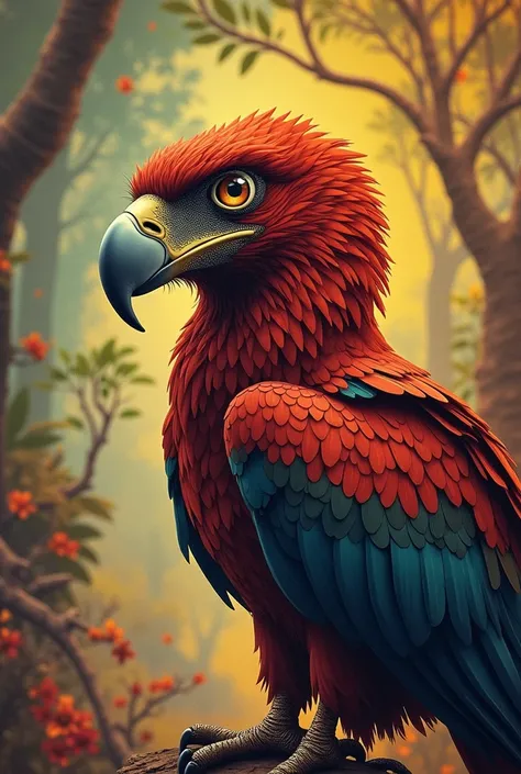 You can generate a poster-like image that indicates that the condor is in danger of extinction and that includes Disneylike text and images with text in Spanish without a word Disney and a colorful royal condor