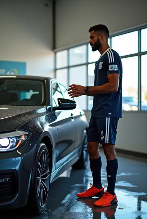 The soccer player Leandro Paredes , , thanking them for how good their car looked because he sent it to be washed at Detailing Liniers,  y recommends that everyone wash their cars  