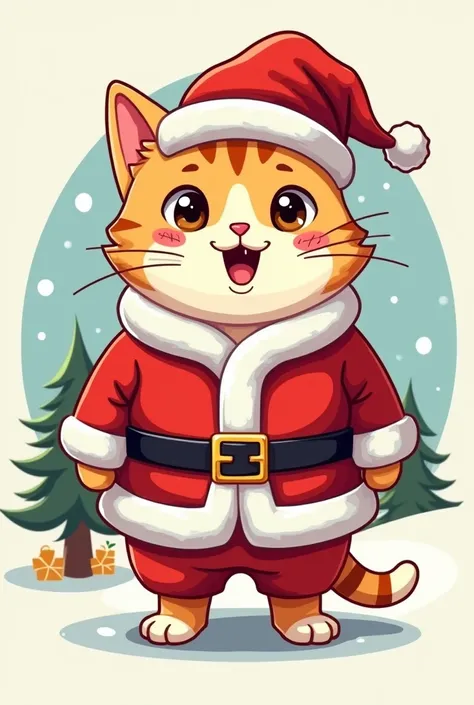 Logo funny cat dressed as Santa Claus. And the name JYFA SPORTS  