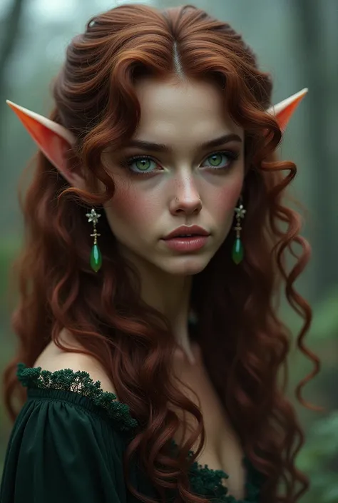 Blood Elf with curly haired brunette 

