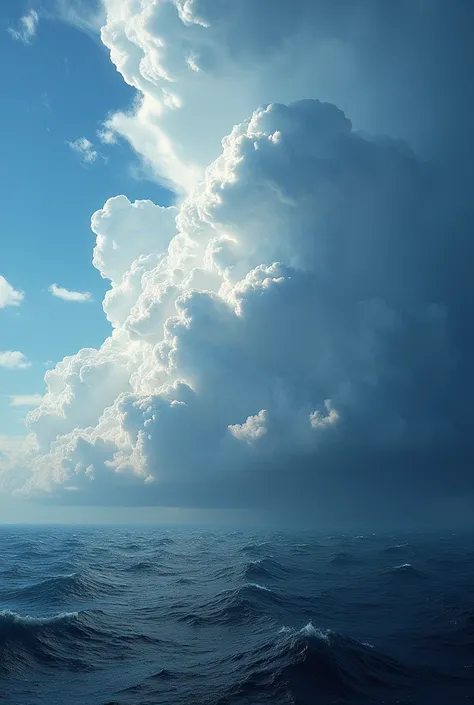 Deep convection over the sea with altostratum