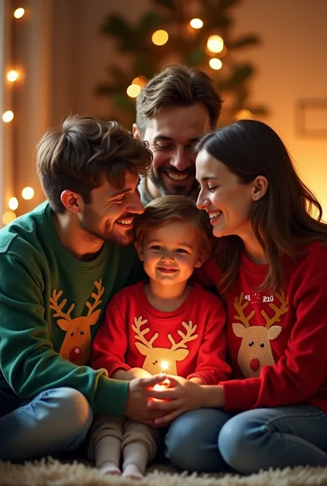 Make a family happy at Christmas with sweatshirts with 4 ren two s and two boys