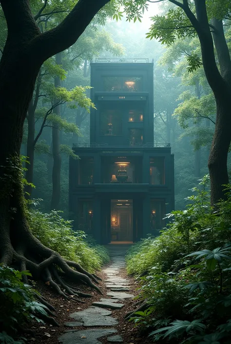 a laboratory deep in the forest 