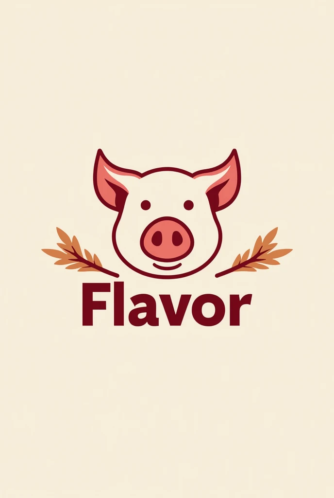 I would like to create a logo always with the name of Porcine Flavor, which is a company that sells pork meat