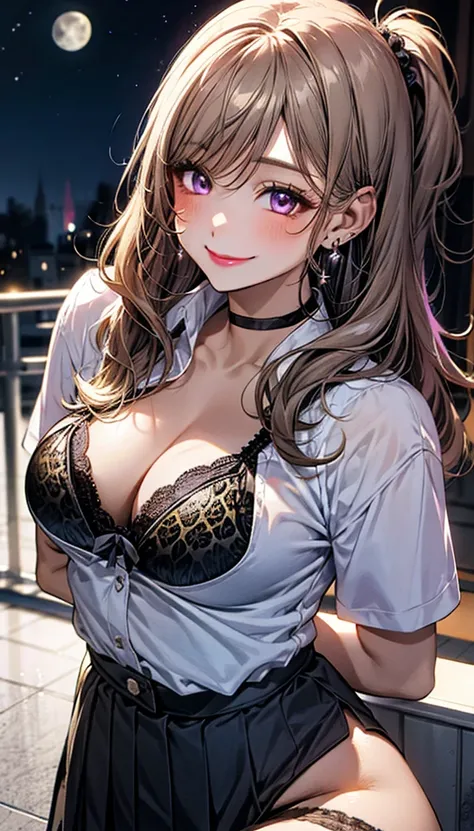  1 girl　 pretty girl 　 anime style　 detailed body 　 detailed face 　 perfect eyes　Beauty　Busty　 big boobs 　 plump and unbreakable breasts　thick eyelashes 　 has long eyelashes　 purple eyes　Blonde　 straight hair　 long hair 　 perfect dynamic configuration in t...