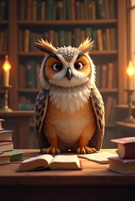 Animation of a teacher owl 