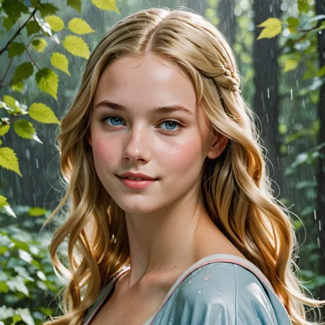  Marguerite is a 15-year-old girl with traits Delicate people who still carry the softness of hood ,  but they already show signs of a determined young woman . her light blue eyes ,  bright as the sky after rain, ,  they reflect a depth that seems far beyo...