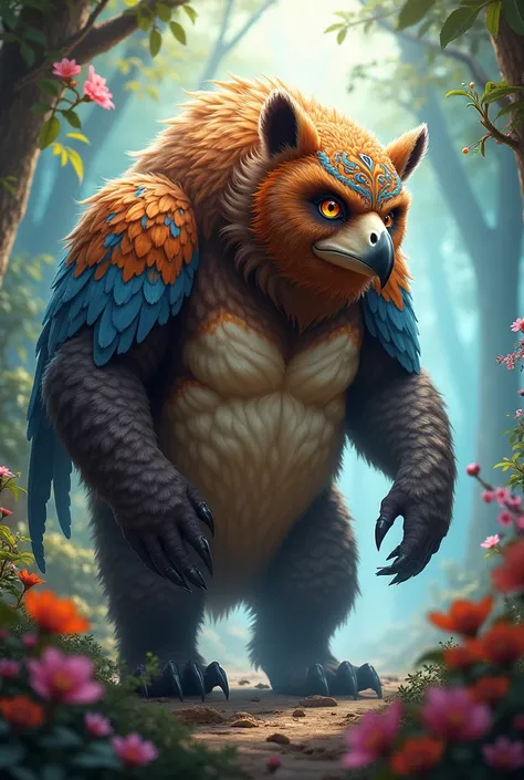 owlbear, colorful 