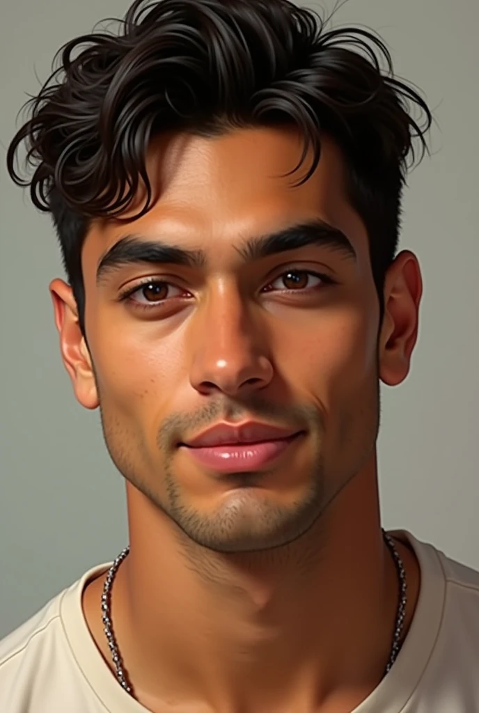 Visage 
Young brown man
 Realistic Mexican 