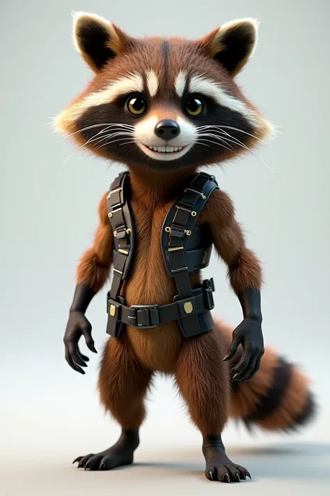 Create a realistic human version of Rocket from Guardians of the Galaxies 