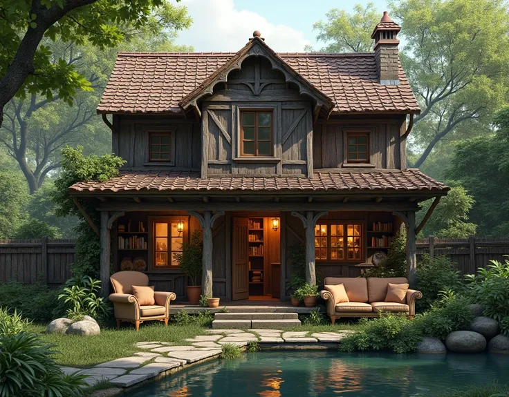 We want an image like this which is a very old house and it has 2 or 3 sofas and it has a lot of light and water.