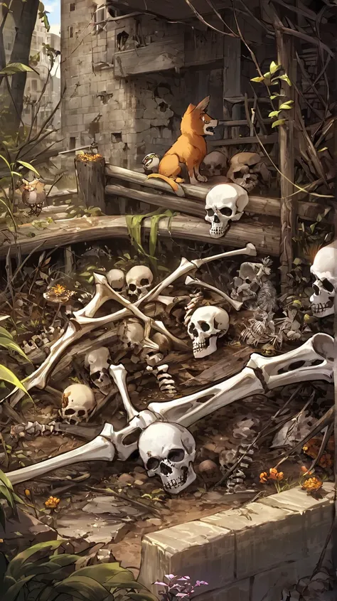 The jungles had bones and remains of what was once considered alive.