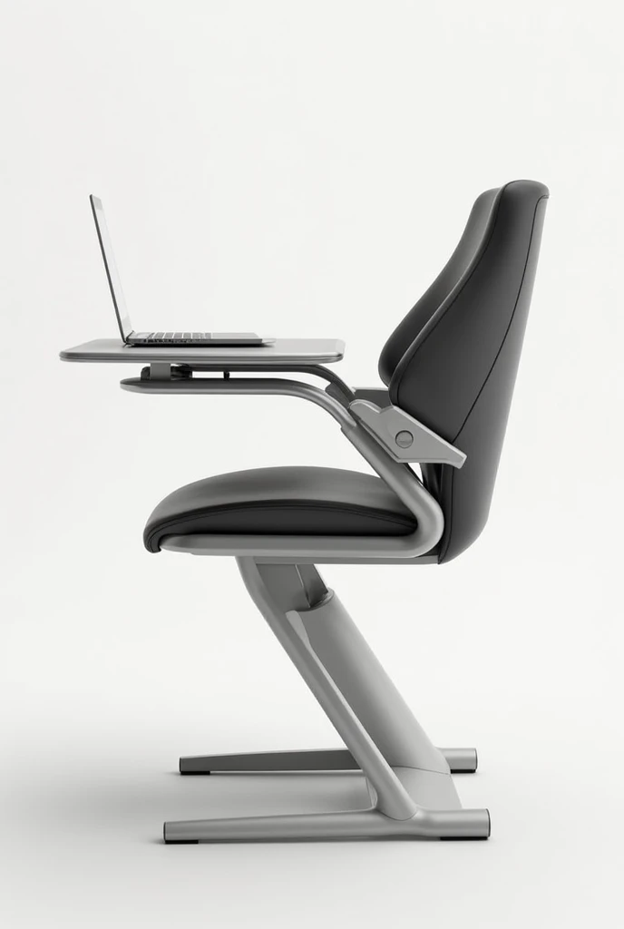 An ergonomic desk chair fused with a small table that can be adjusted 