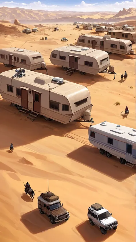 The deserts showed caravans going to the dangerous world that never gave a chance.