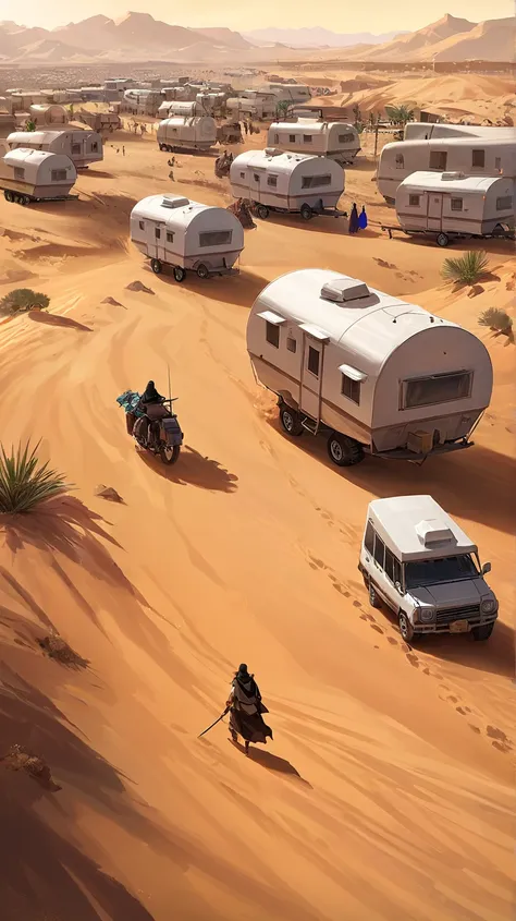 The deserts showed caravans going to the dangerous world that never gave a chance.